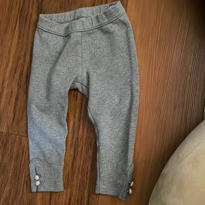 Janie and Jack grey leggings with pearl detail size 18-24months